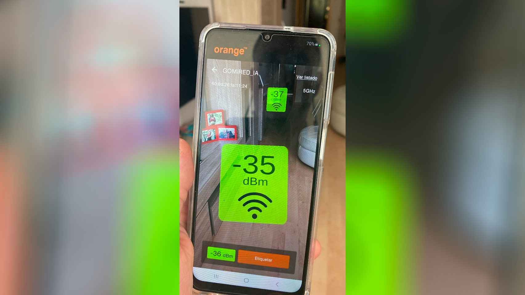 Imagen de la realidad aumentada con HIT Wi-Fi AR de Orange