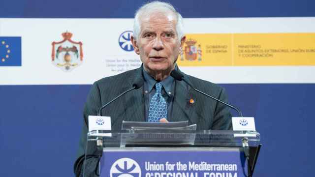 El alto representante de la UE para Asuntos Exteriores, Josep Borrell, este lunes en el VIII Foro de la Unión por le Mediterráneo (UpM) celebrado en Barcelona.