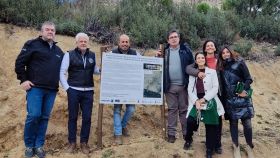 Foto de familia del arranque del proyecto de regeneración forestal en Navalacruz, Ávila