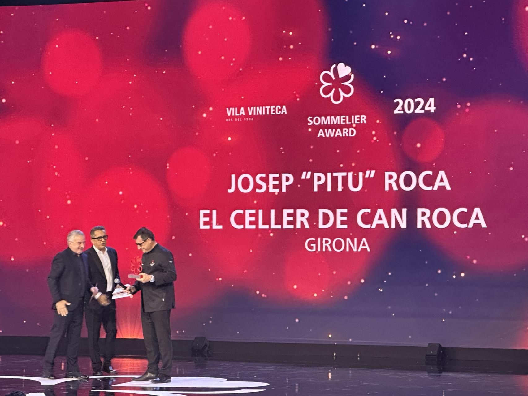 Pitu Roca, sumiller del Celler de Can Roca y Juan Mari Arzak, reciben los  nuevos premios de Guía Michelin