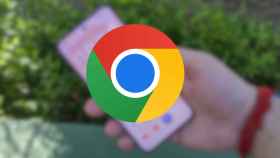 Icono de Google Chrome sobre un móvil