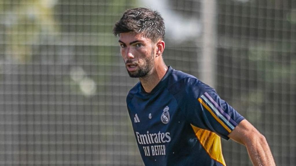 Theo Zidane, durante un entrenamiento con el Real Madrid Castilla.