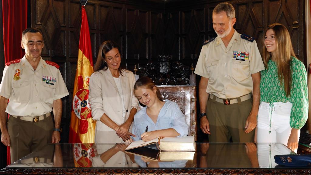 La heredera, el día de su ingreso en la Academia General Militar.