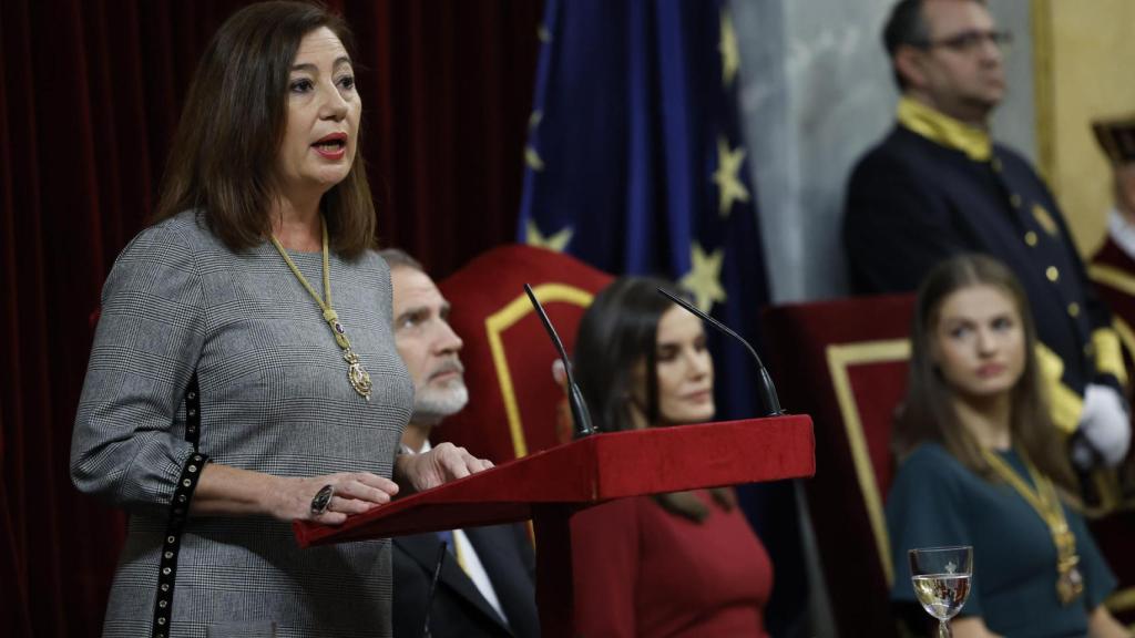 Francina Armengol durante su discurso en el Congreso.