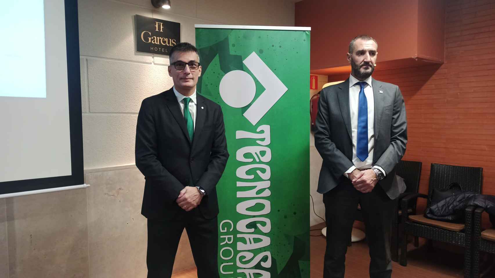 Lázaro Cubero, director de análisis de Tecnocasa; junto a Sergio Maroño, responsable de esta compañía inmobiliaria en Castilla y León