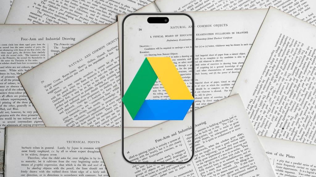 Fotomontaje con el logo de Google Drive.