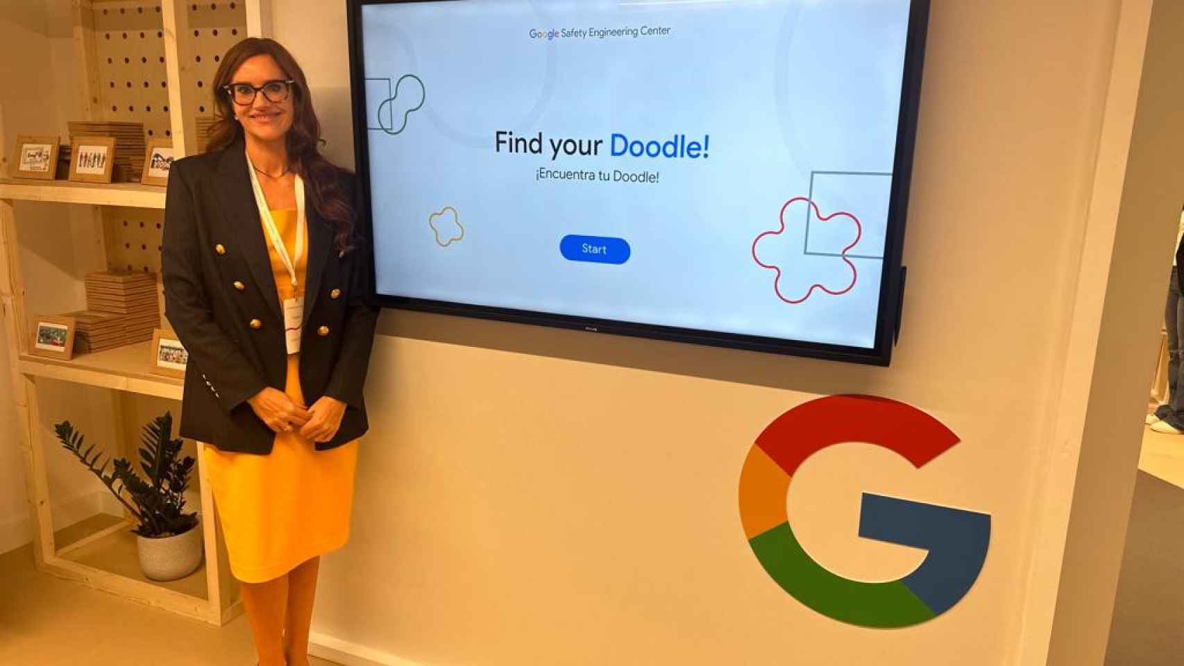Cristina González en el centro de Google en Málaga.