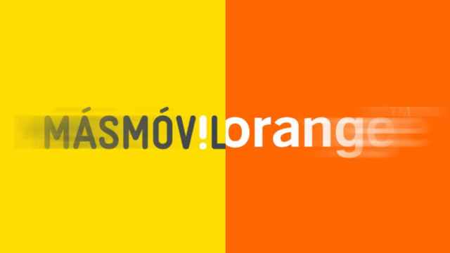 Montaje con los logos de Orange y MásMóvil. Diseño: Arte EE