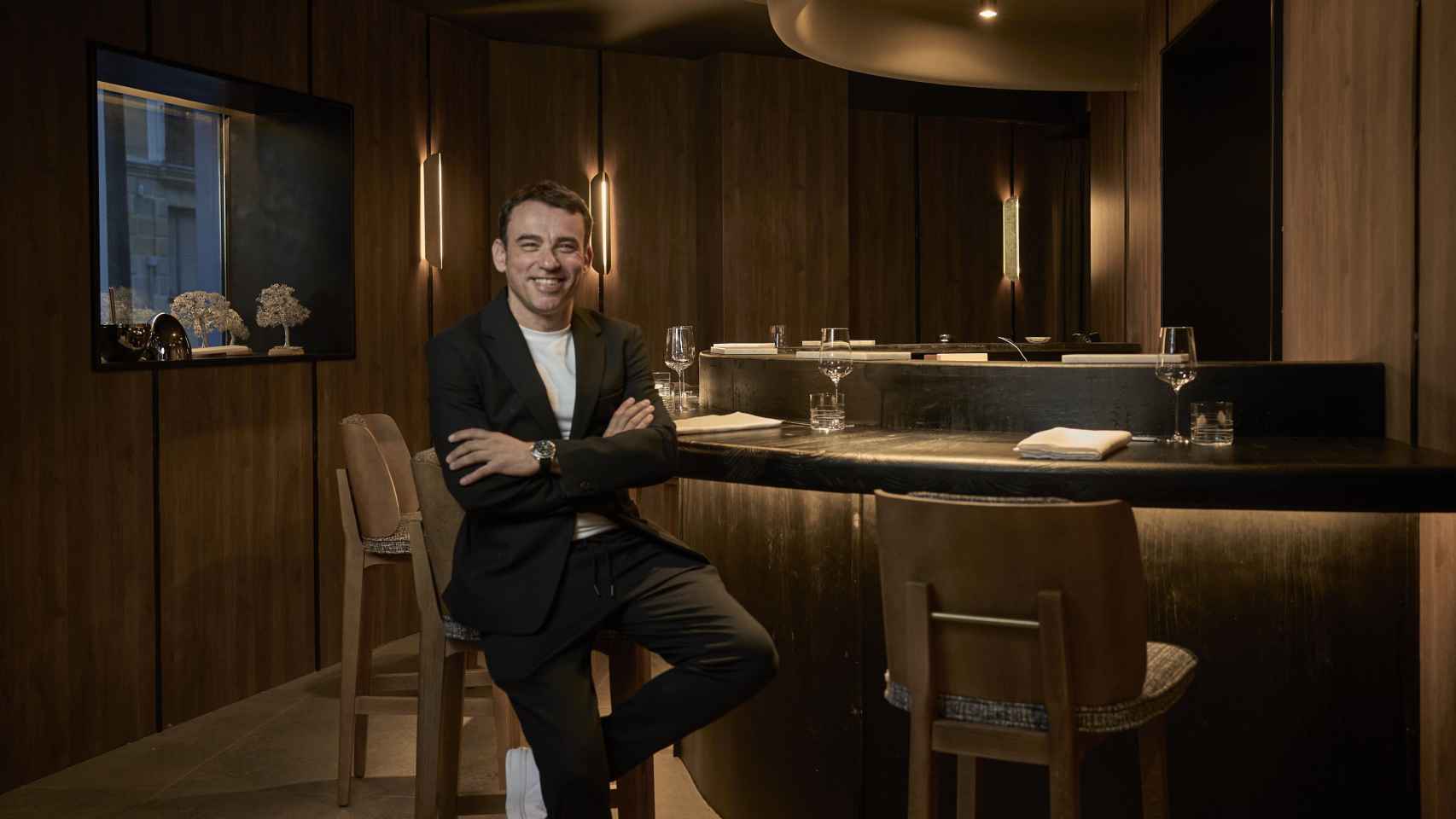 Marcos Granda en Toki, su nuevo restaurante en Madrid.