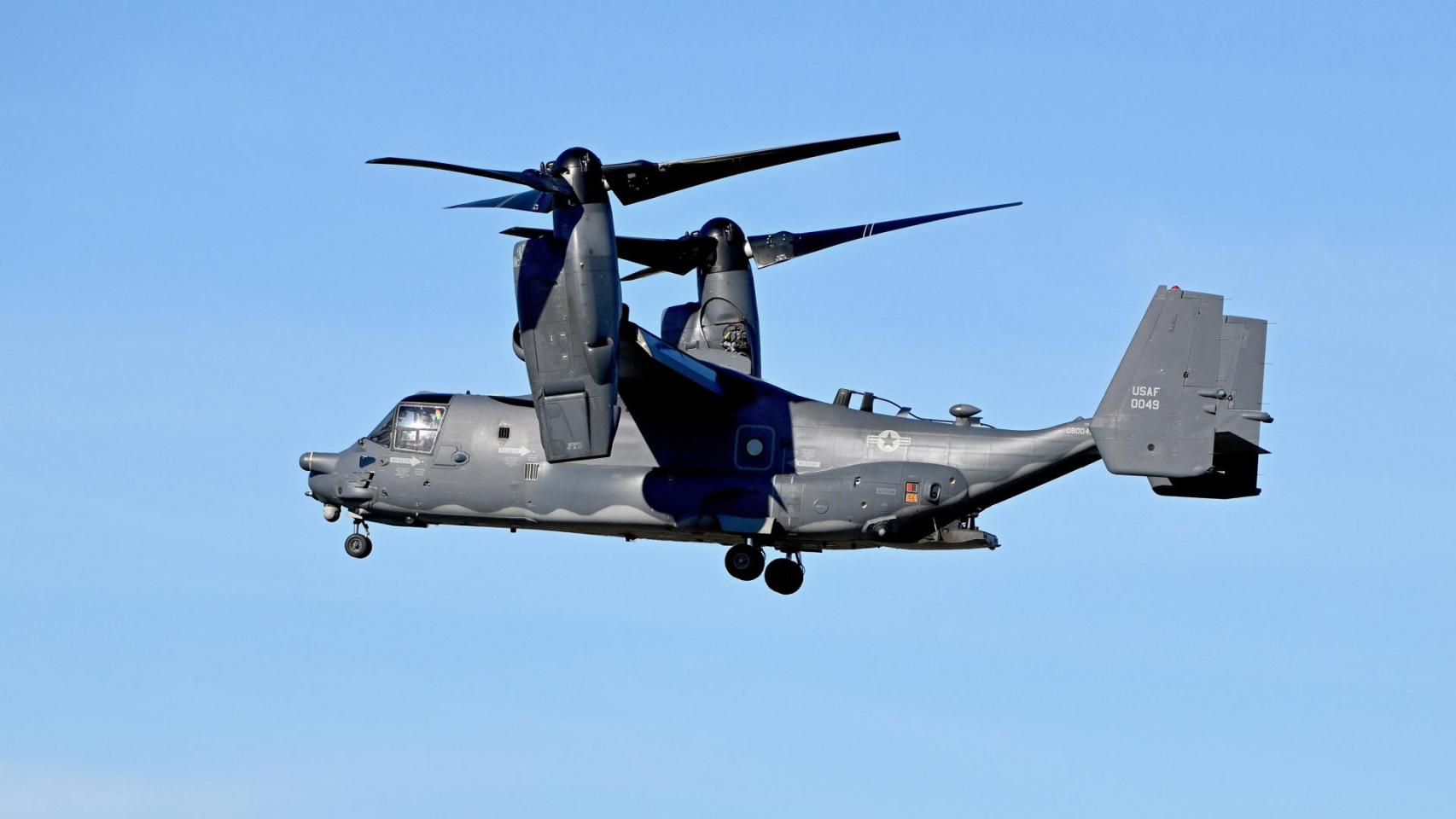 Un modelo del Bell-Boeing V-22 Osprey que se ha estrellado este miércoles en el mar cerca de Japón.