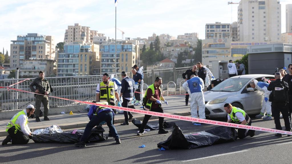 Imagen del ataque palestino en Jerusalén.