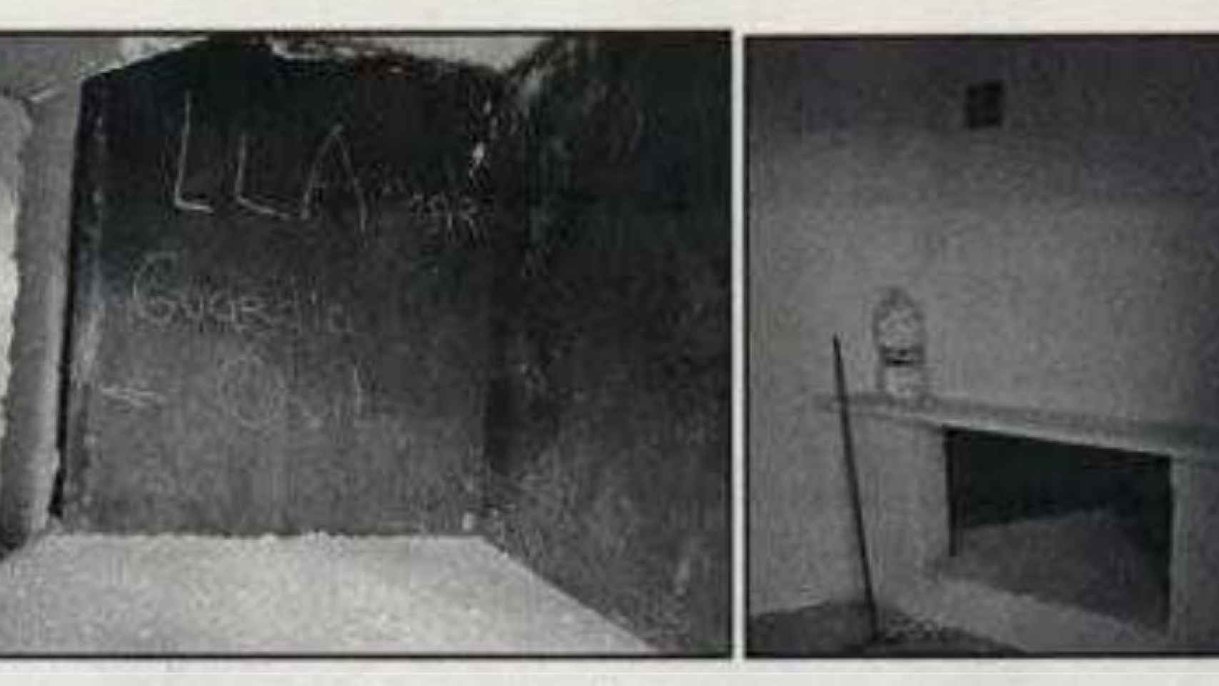 La puerta del zulo estaba estaba camuflada dentro de la chimenea de un cuarto de aperos.