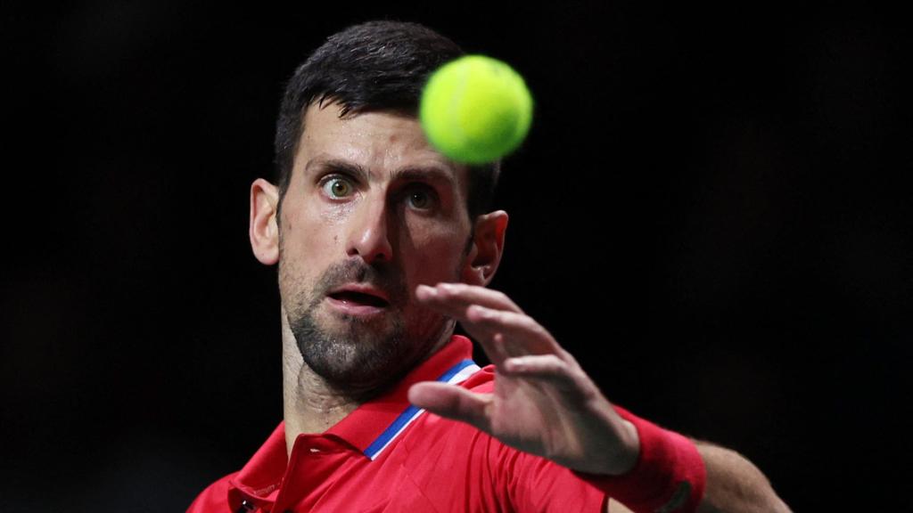 Djokovic, en un partido de la Copa Davis