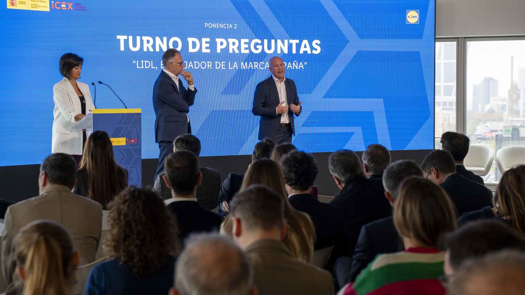 El director general corporativo de Lidl España, Ferran Figueras y el director general de Compras de Lidl España, Miguel Paradela