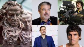 Los malagueños nominados y los cabezones de los Goya.