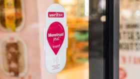 Señal indicativa de Menstrual Point en los supermercados Veritas