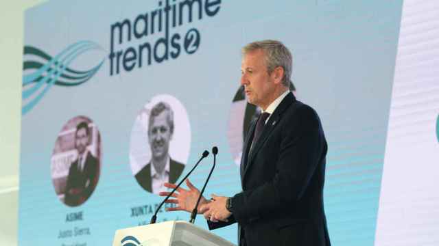 El presidente de la Xunta, Alfonso Rueda, en la clausura del evento de Asime.