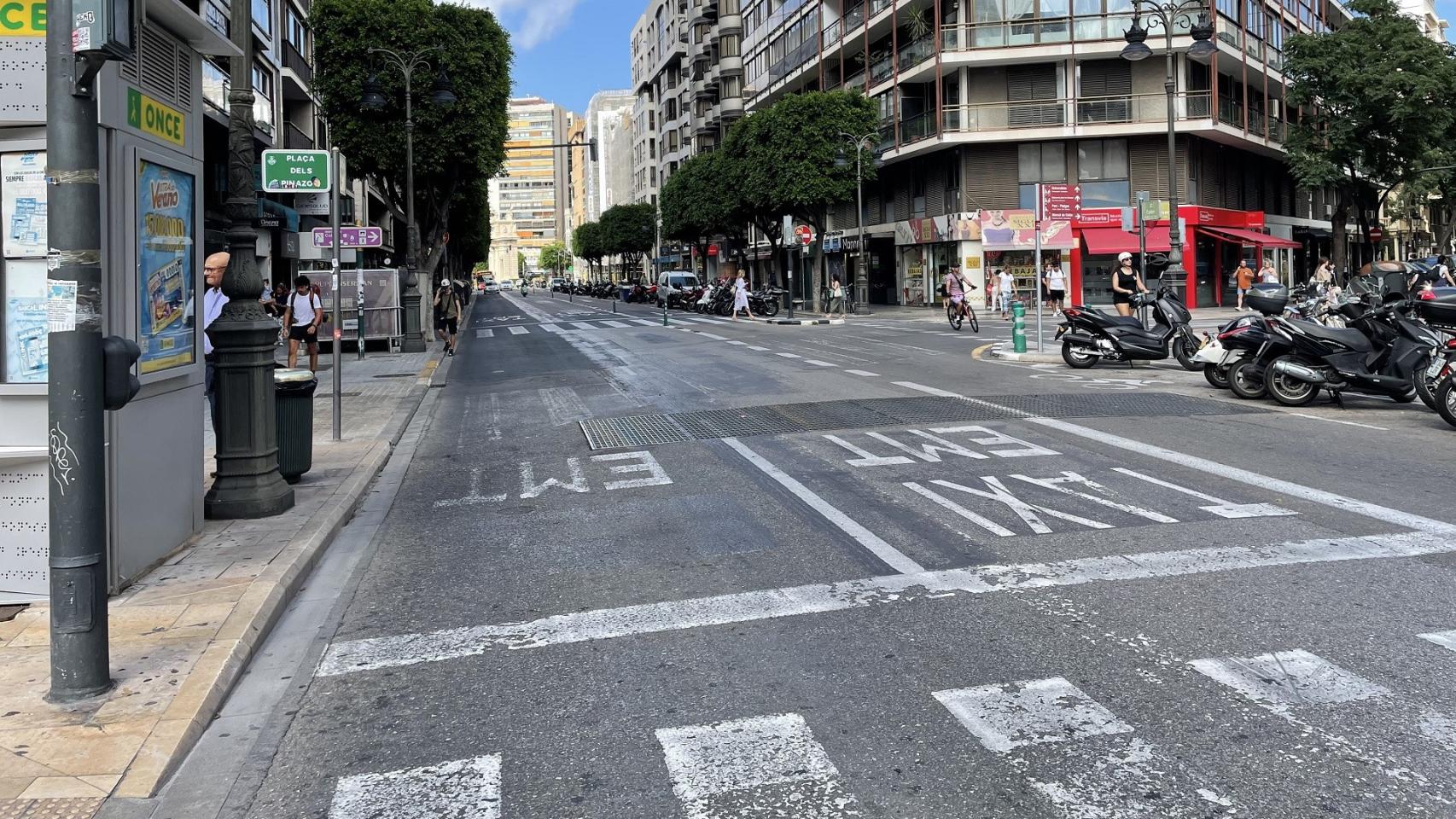 Imagen de la calle Colón de Valencia. EE