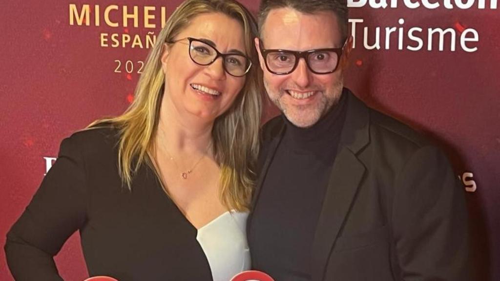 Fran Martínez y Cristina Díaz, tras renovar las dos estrellas Michelin la semana pasada.