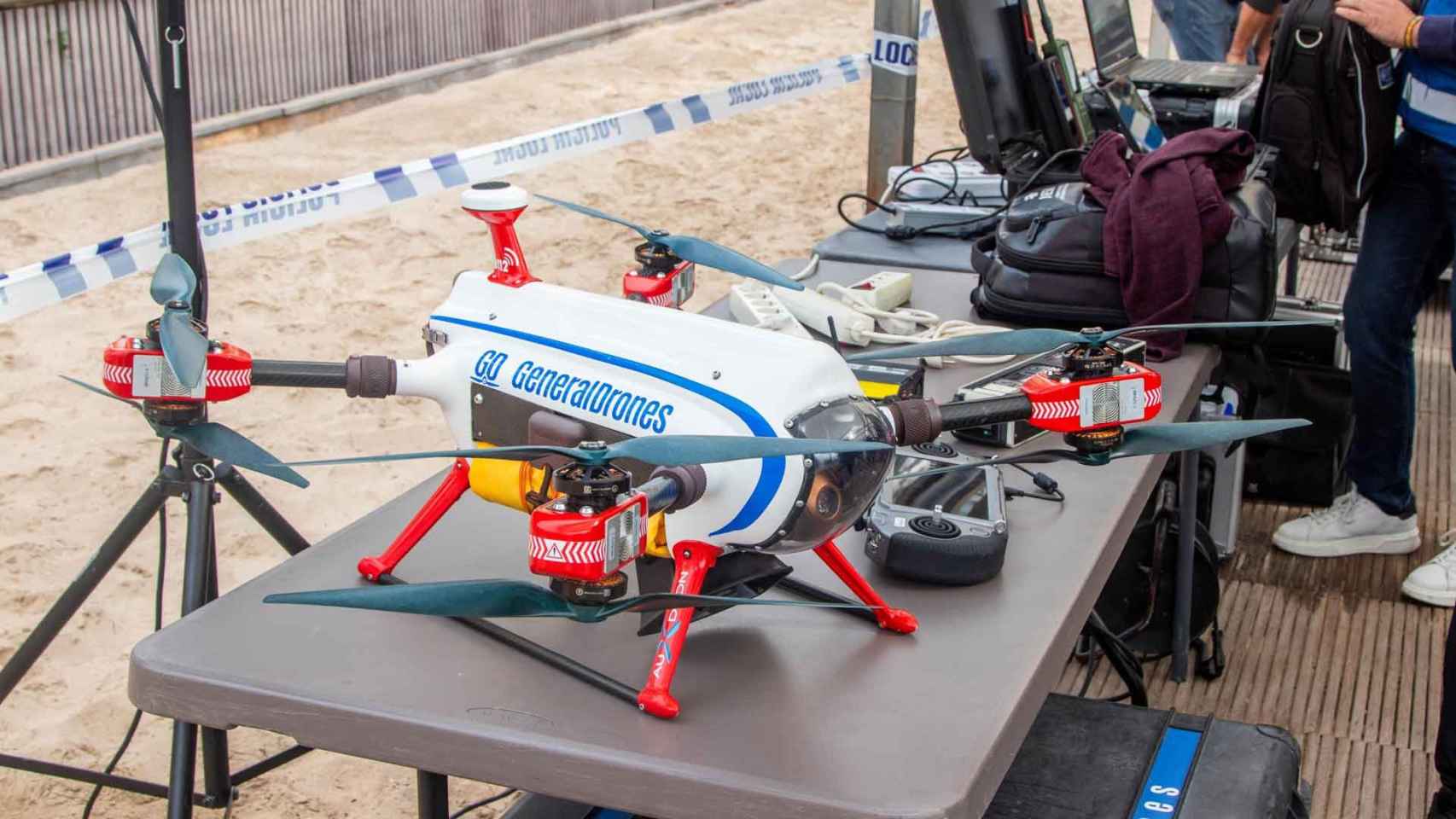 Uno de los drones que ha participado al vuelo simultáneo.