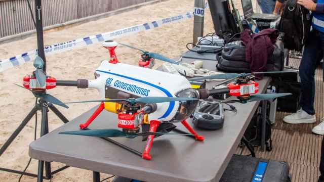 Uno de los drones que ha participado al vuelo simultáneo.
