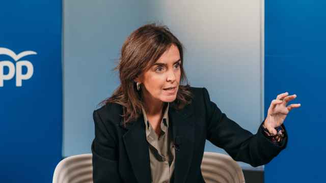 Carmen Fúnez, vicesecretaria de Organización del PP, responde a EL ESPAÑOL en la sede de Génova.