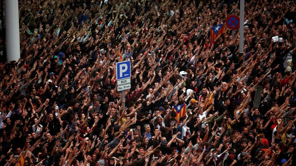 Asalto al Aeropuerto de El Prat, organizado por Tsunami Democràtic en octubre de 2019.