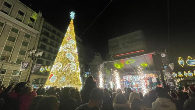 Encendido de las luces de Navidad en A Coruña.