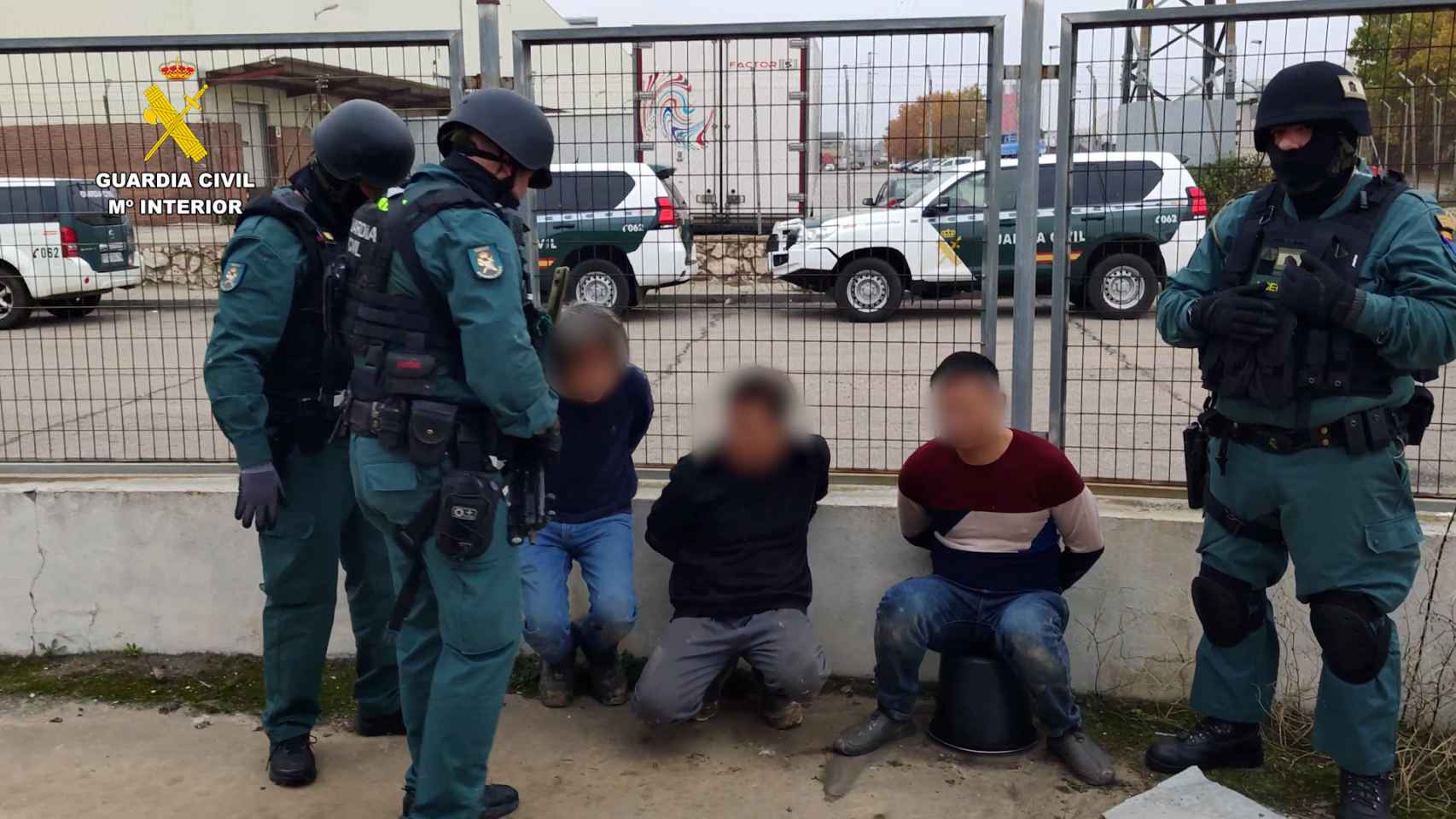 Detenidos por la 'Operación Chincras'.