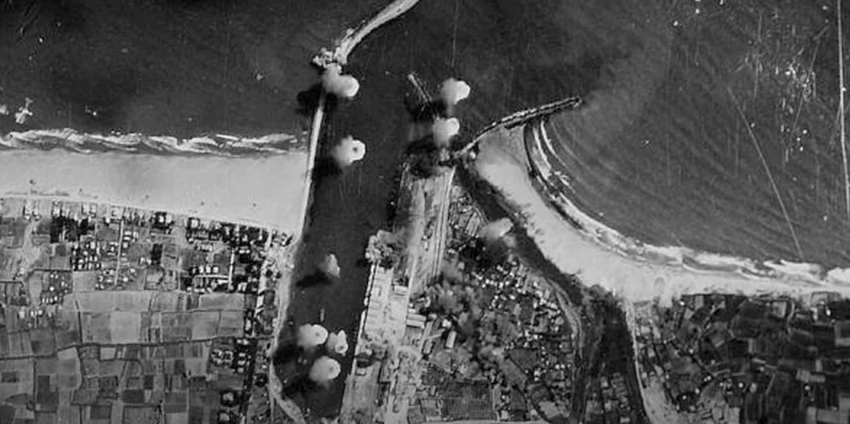Imagen de Gandía bombardeada por la aviación fascista en 1937. Gestió Responsable del Territori Gandía