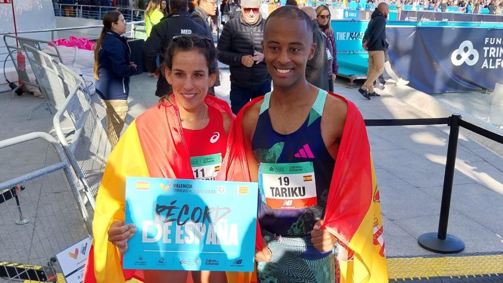 Majida Maayouf y Tariku Novales rompen los récords de España en el Maratón de Valencia