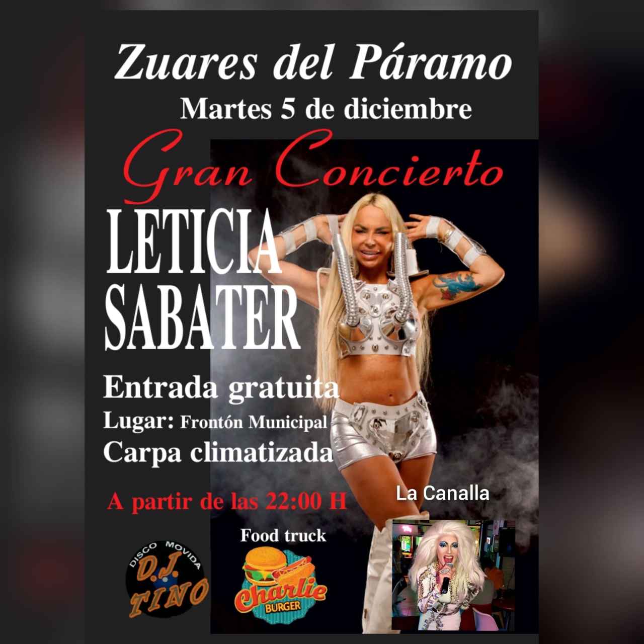 Cartel del concierto de Leticia Sabater
