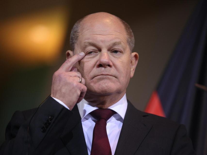 El canciller alemán Olaf Scholz en la Cancillería de Berlín, Alemania.