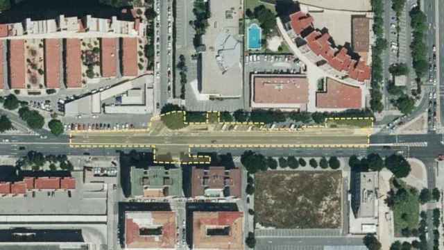 Ubicación del nuevo paso de peatones en la Avenida de Dénia de Alicante.