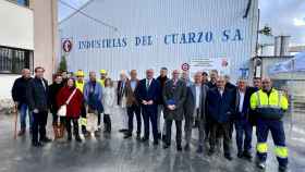 El presidente de la Diputación de Segovia, Miguel Ángel de Vicente, durante su visita a Incusa, este lunes.