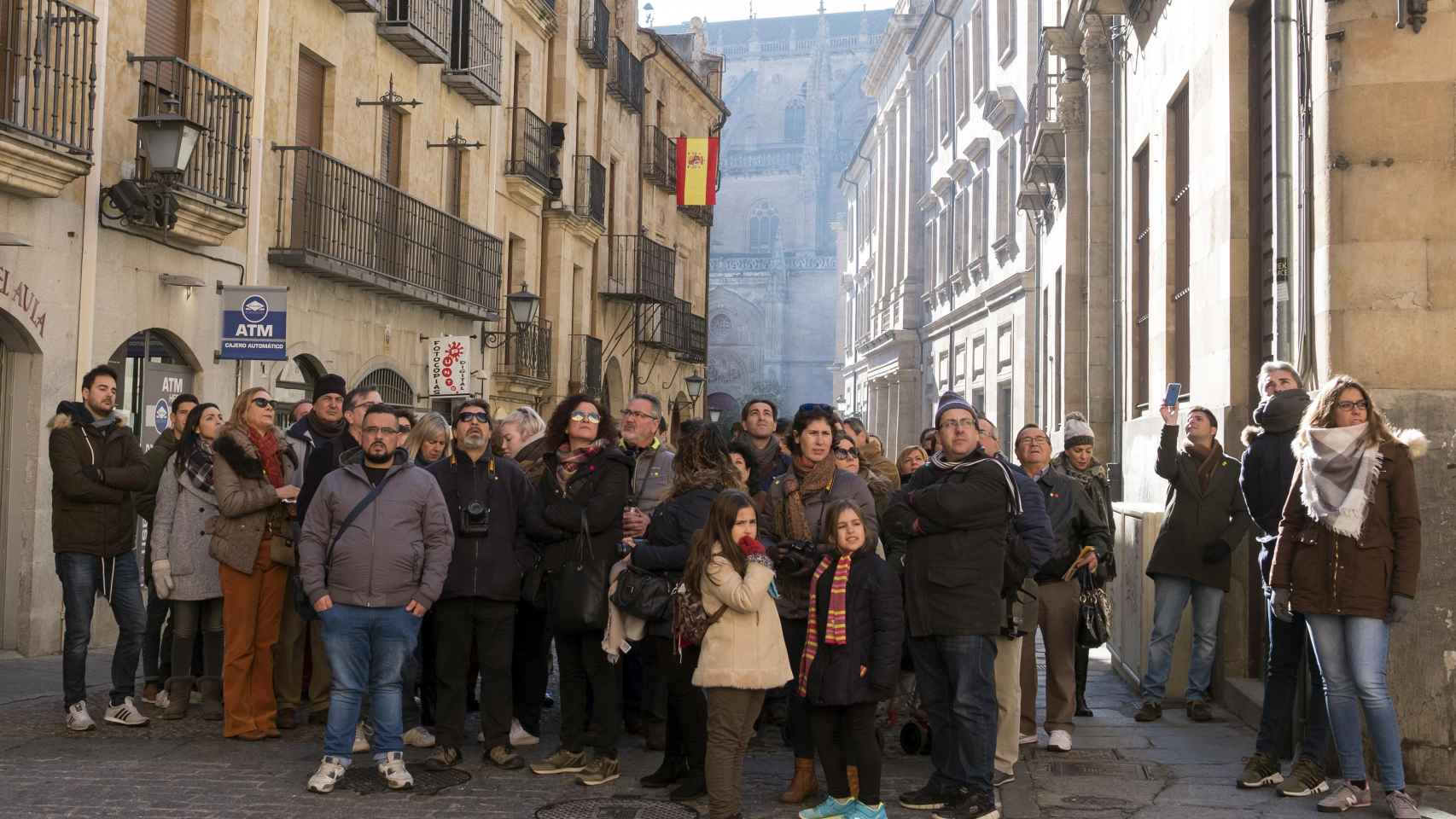 Gran afluencia de turistas a Salamanca durante el puente de la Constitución en una imagen de archivo