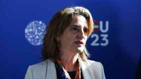 La ministra para la Transición Ecológica, Teresa Ribera, en la COP28 de Dubái.