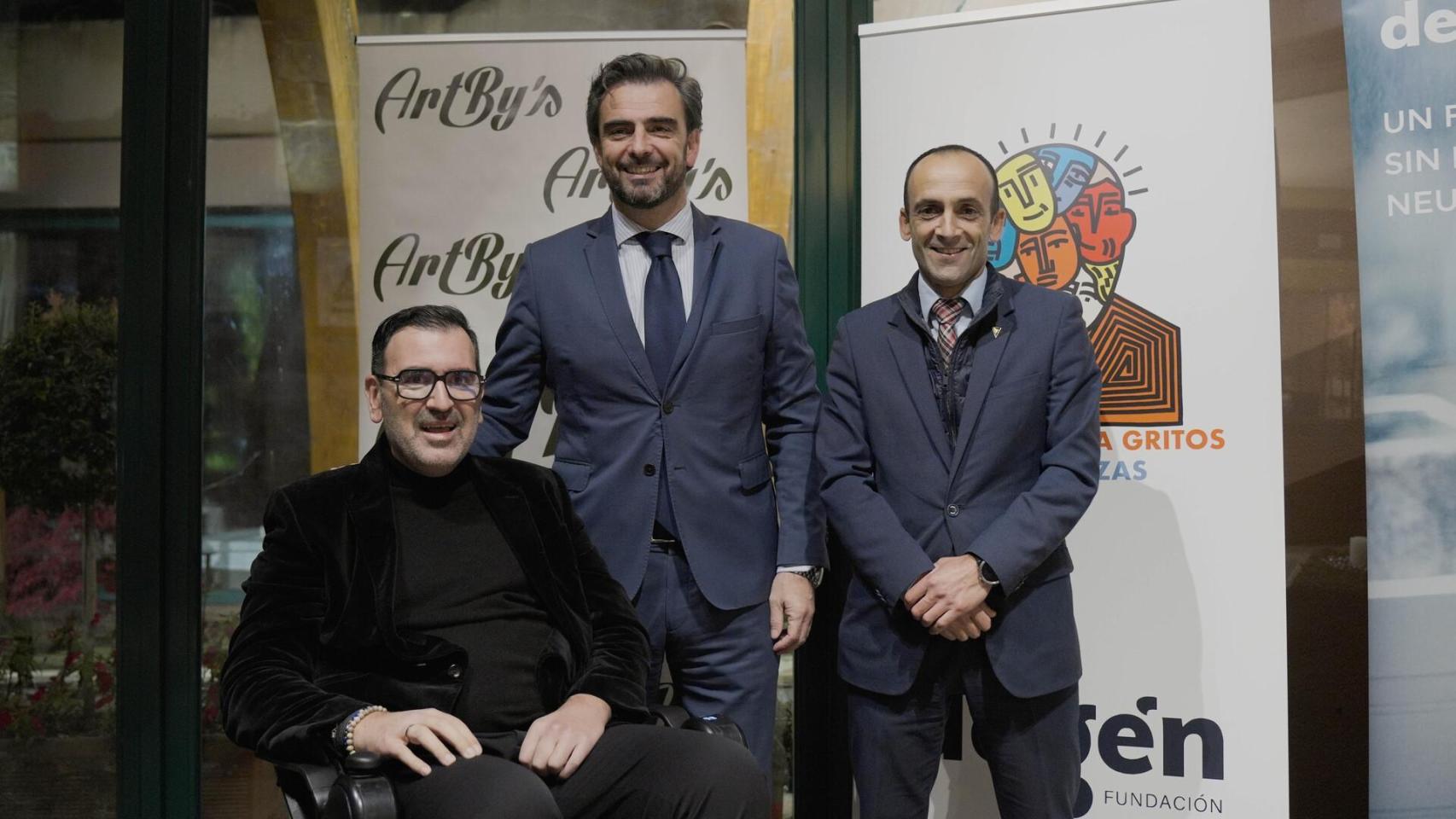 Alberto Amil, presidente de la Fundación Degén, Diego Calvo, Vicepresidente Primero de la Xunta de Galicia y Francisco Barea, Presidente de la Autoridad Portuaria de Ferrol-San Cibrao