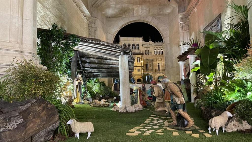 Belén en el arquillo del Ayuntamiento, en una imagen de archivo.