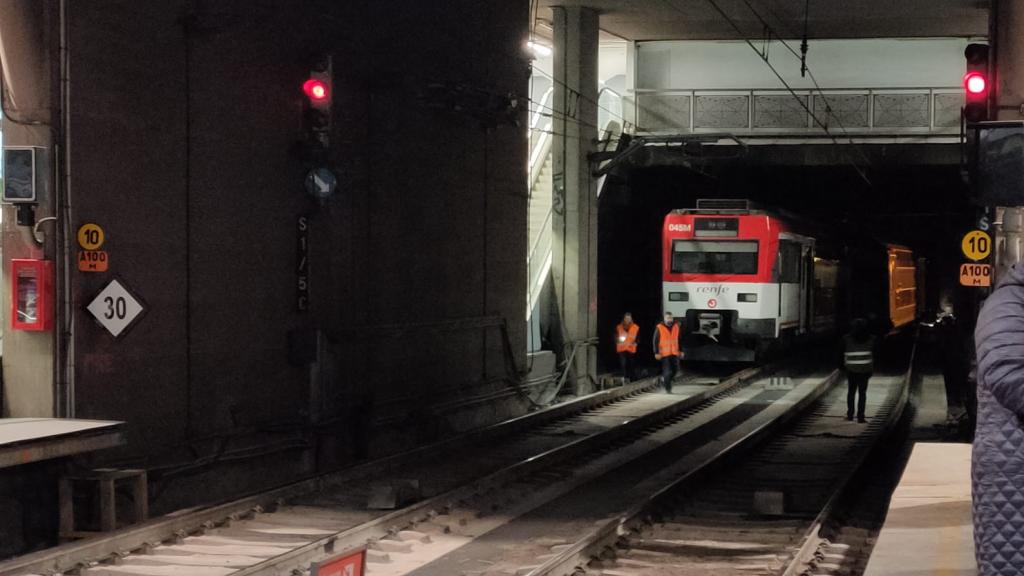 El tren accidentado en Atocha.