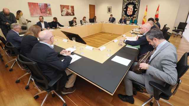 Imagen de la reunión de la Junta de Portavoces de este martes.