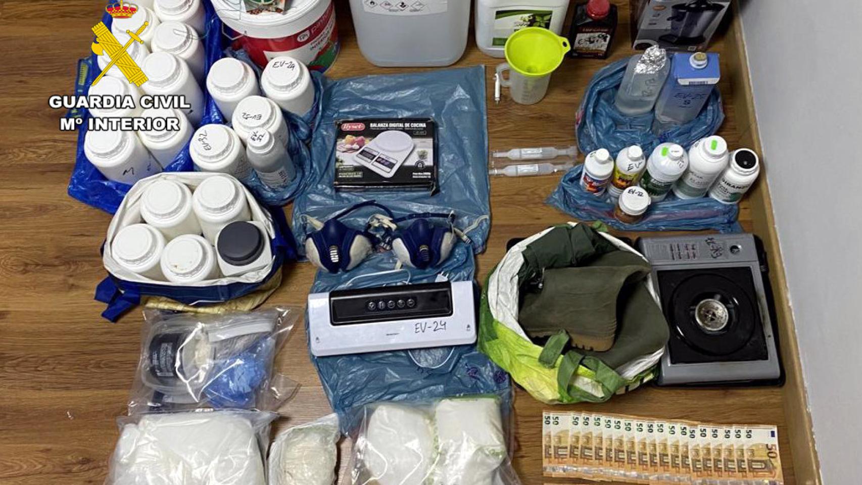 La droga incautada por la Guardia Civil en la operación 'Cletus'