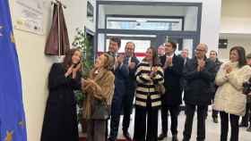 La familia de  Salvador Sánchez-Terán en la inauguración de las obras de modernización de la estación de autobuses