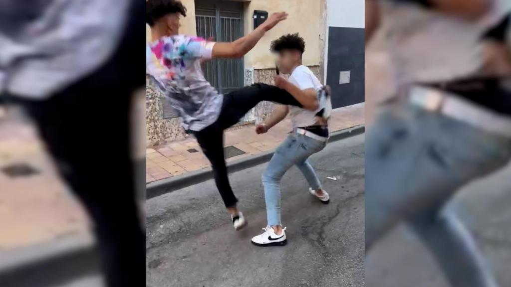 Los dos adolescentes de Lorca grabados durante la pelea que precedió al apuñalamiento.