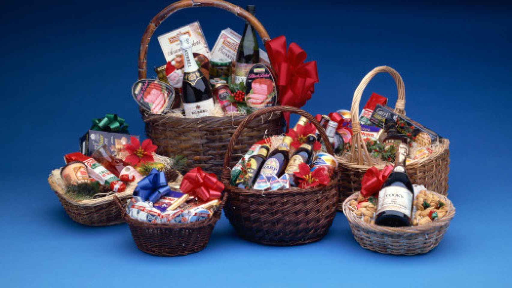 Imagen de archivo de cestas de Navidad.