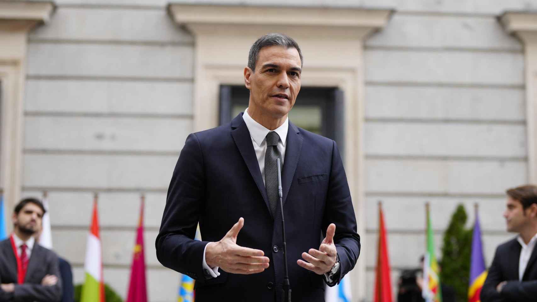 El presidente del Gobierno, Pedro Sánchez, este miércoles en el Congreso con motivo del Día de la Constitución.