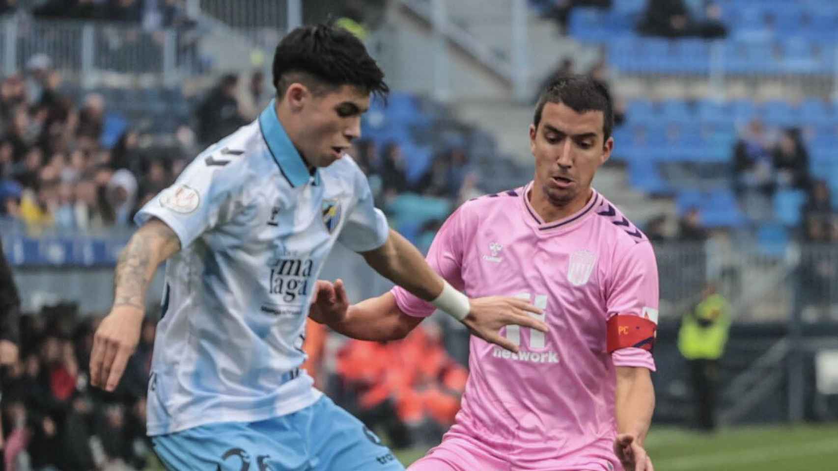 Antonio Cordero durante el Málaga vs. Eldense de la Copa del Rey.