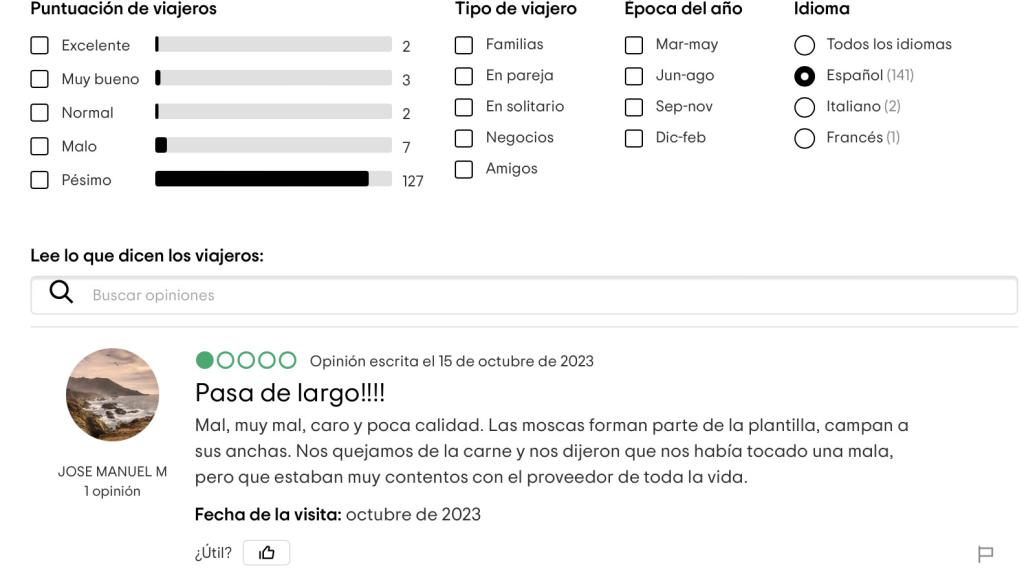 Captura de pantalla de TripAdvisor.