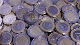 Imagen de monedas de dos euros.