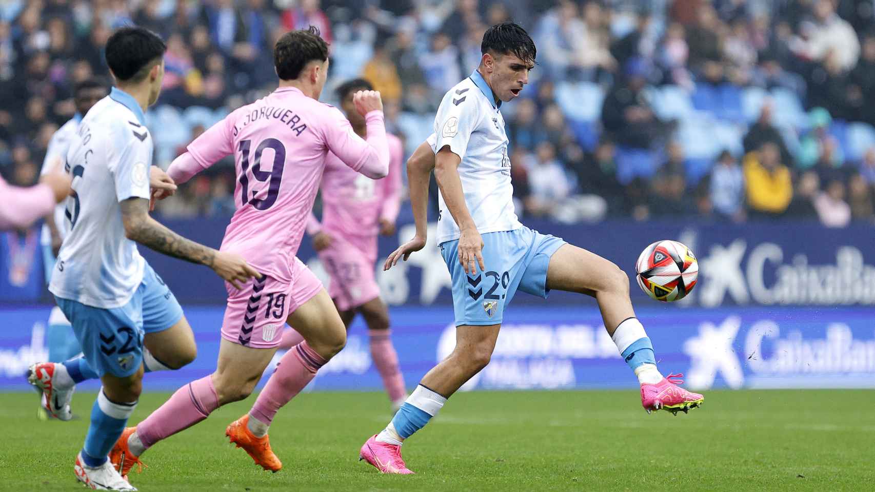 Izan Merino durante el Málaga CF vs. Eldense de la Copa del Rey